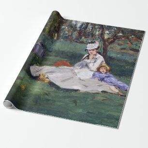 Papel De Regalo Edouard Manet - La familia Monet en su jardín
