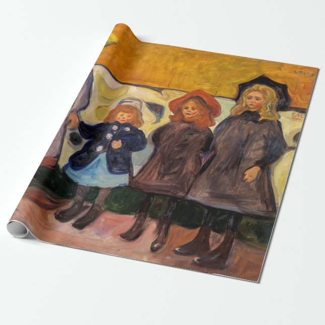 Papel De Regalo Edvard Munch - Cuatro Chicas en Asgardstrand (Desenrollado)