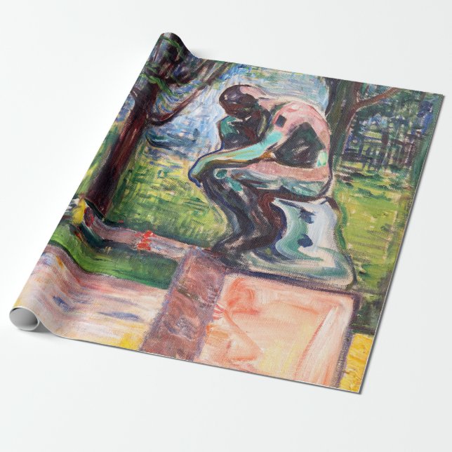 Papel De Regalo Edvard Munch - El pensador de Rodin (Desenrollado)