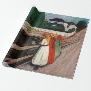 Papel De Regalo Edvard Munch - Los Chicas en el puente