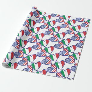 Papel De Regalo EE.UU.—Italia-amor