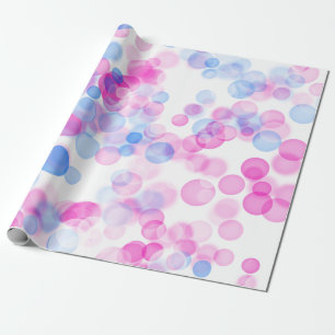 Papel De Regalo Efecto Boket sobre las burbujas blancas de color r