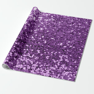 Papel De Regalo Efecto brillante del purpurina Amethyst púrpura