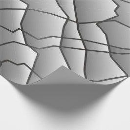Papel De Regalo Efecto de malla geométrica monocromática de chapa