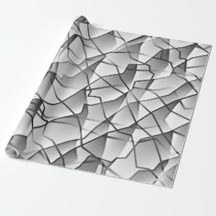Papel De Regalo Efecto de malla geométrica monocromo amigable