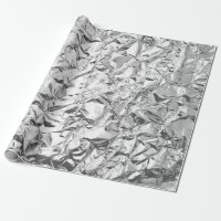Efecto Relieve metalizado plateado arrugado Alumin