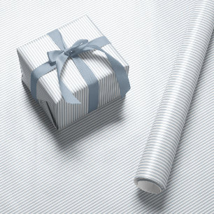 Papel De Regalo efecto seersucker raya azul clásico elegante