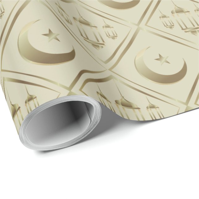 Papel De Regalo Eid Mubarak - Feliz Eid - Ramadán Kareem (Esquina del rollo)