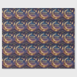 Papel De Regalo Eid Mubarak Islamic celebration Gold And navy