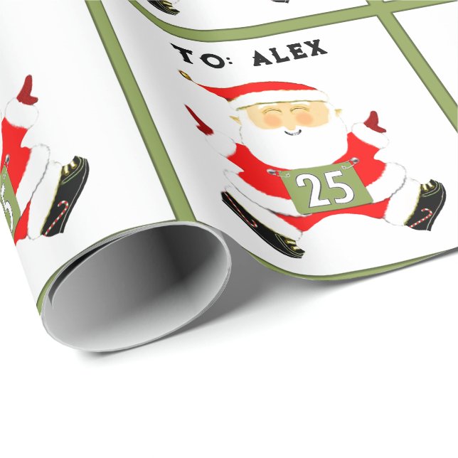 Papel De Regalo Ejecución de Navidades de pista y campo (Esquina del rollo)