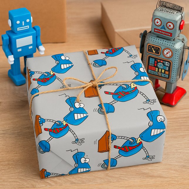Papel De Regalo Ejecutivo Empresarial Robot (Subido por el creador)
