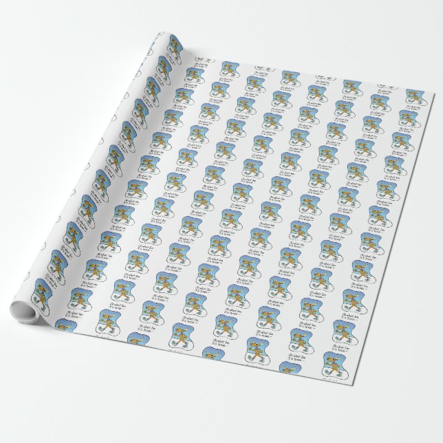 Papel De Regalo Ejercicio Corriendo Reno Navidad (Desenrollado)