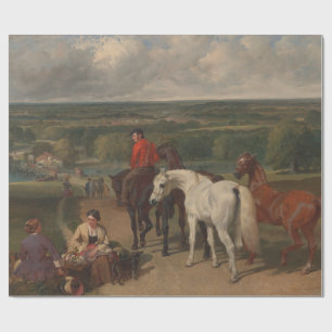Papel De Regalo Ejercicio de los caballos reales (arte equino)
