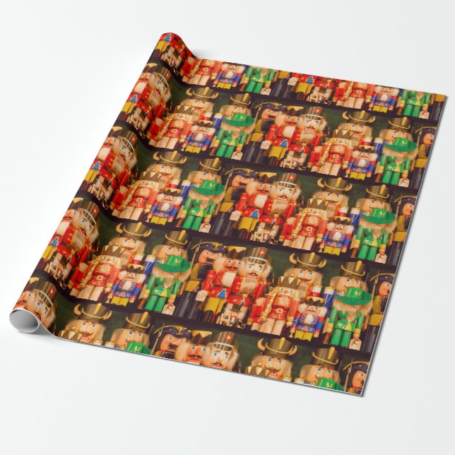 Papel De Regalo Ejército de cascanueces del navidad (Desenrollado)