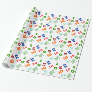 Papel De Regalo El 10mo cumpleaños de los niños personaliza edad