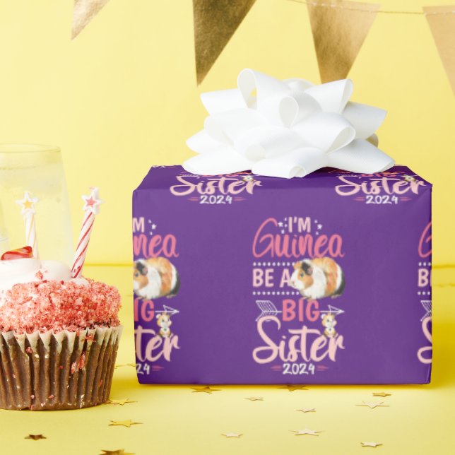 Papel De Regalo El 2024 será una gran hermana - un pigmento de Gui (Fiesta de cumpleaños )