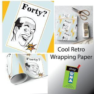 Papel De Regalo El 40 aniversario 🎁 divertido de los hombres