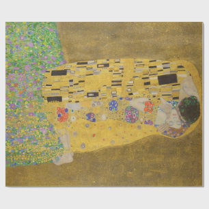 Papel De Regalo El abrazo de los amantes besándose de Gustav Klimt