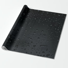 Papel De Regalo el agua cae sobre la ventana negra