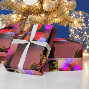 Papel De Regalo El amigo soldadito de juguete clásico de Navidad d