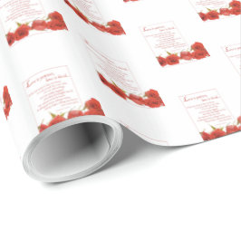 Papel De Regalo El amor es la rosa roja del paciente