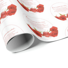 Papel De Regalo El amor es Rosa Roja Paciente