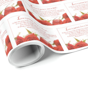 Papel De Regalo El amor es Rosa Roja Paciente