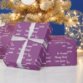 Papel De Regalo El amor personalizado de los navidades de Santa Pu
