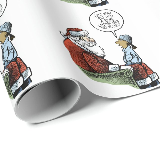 Papel De Regalo El año pasado Santa (Esquina del rollo)