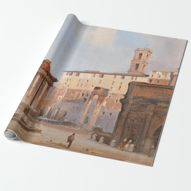 Papel De Regalo El antiguo Foro Romano (de Ippolito Caffi) (Desenrollado)