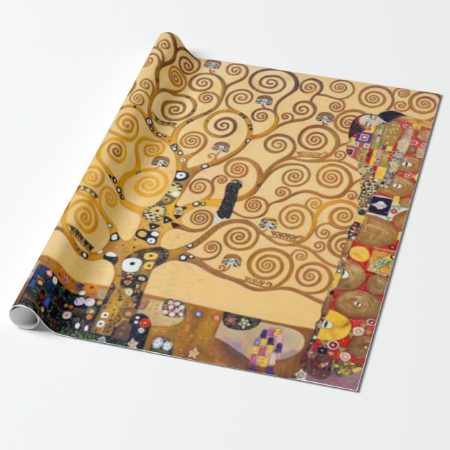 Papel De Regalo El Árbol De La Vida Gustav Klimt (Desenrollado)