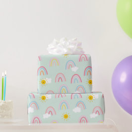 Papel De Regalo El arcoiris y el sol de color de agua