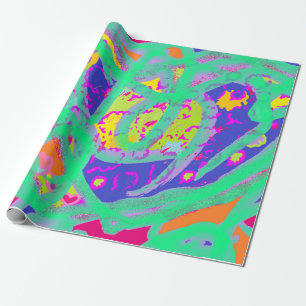 Papel De Regalo El arte azul claro soleado inspiró remolinos del