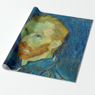 Papel De Regalo El autorretrato de Vincent Van Gogh con arte de pa