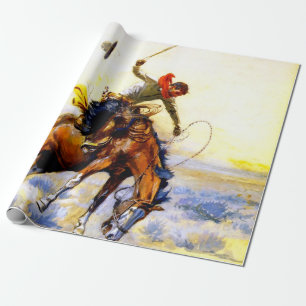 Papel De Regalo "El balancín" Arte Occidental de Charles M Russell