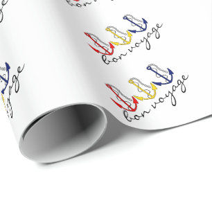 Papel De Regalo El barco ancla el buen viaje náutico