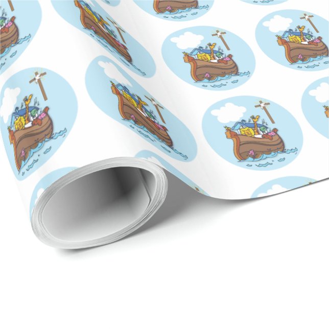Papel De Regalo El bautismo de bebé árabe del personalizable Noé,  (Esquina del rollo)
