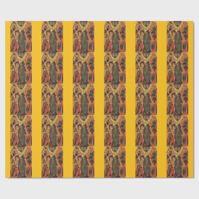 Papel De Regalo El bautismo del icono bizantino de Jesucristo (Superficie plana)