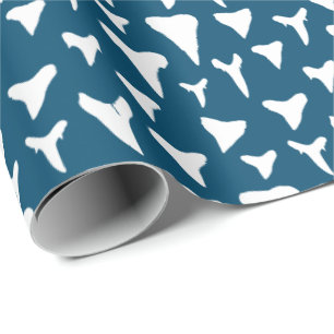 Papel De Regalo El biólogo marino tiburón ama los dientes blancos 