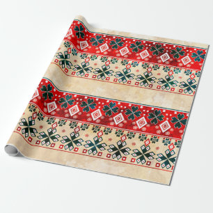 Papel De Regalo El boho étnico desmorona el viejo patrón. Impres