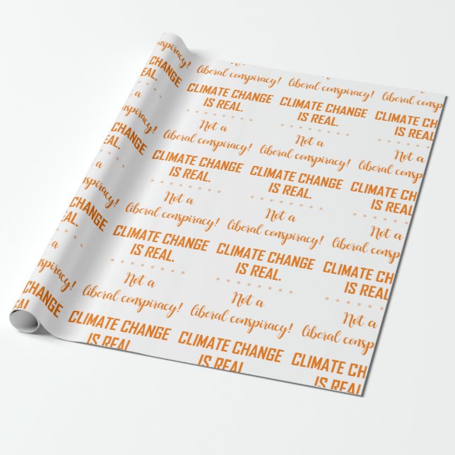 PAPEL DE REGALO ¡EL CAMBIO CLIMÁTICO ES REAL! (Desenrollado)