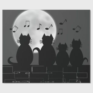 Papel De Regalo El Caterwauling por claro de luna