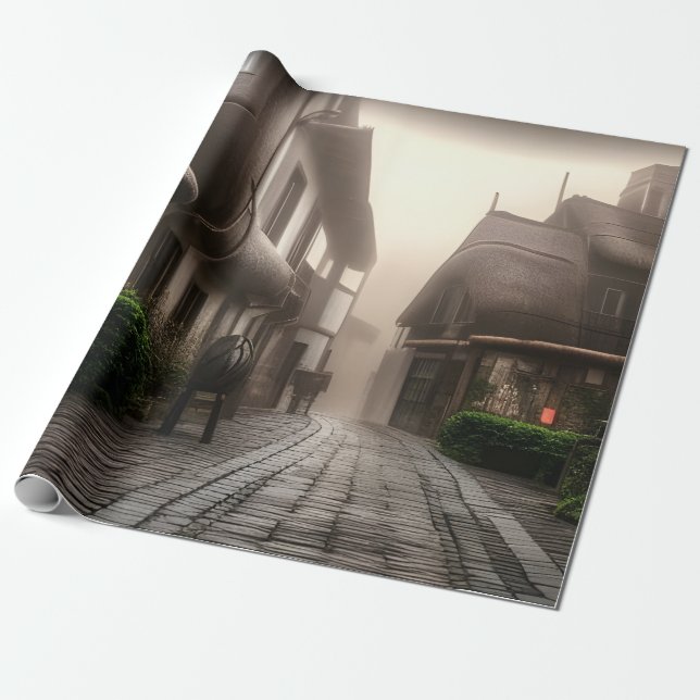 Papel De Regalo El centro de Hobbiton en un día de niebla (Desenrollado)