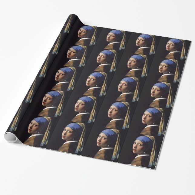 Papel De Regalo El Chica Con La Perla (Desenrollado)