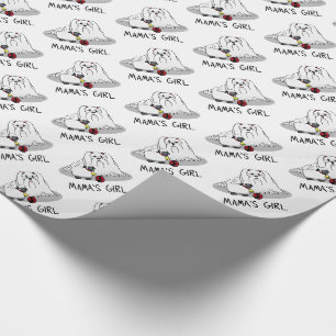 Papel De Regalo El Chica de la mamá #2 Perro maltés - Mamá maltesa