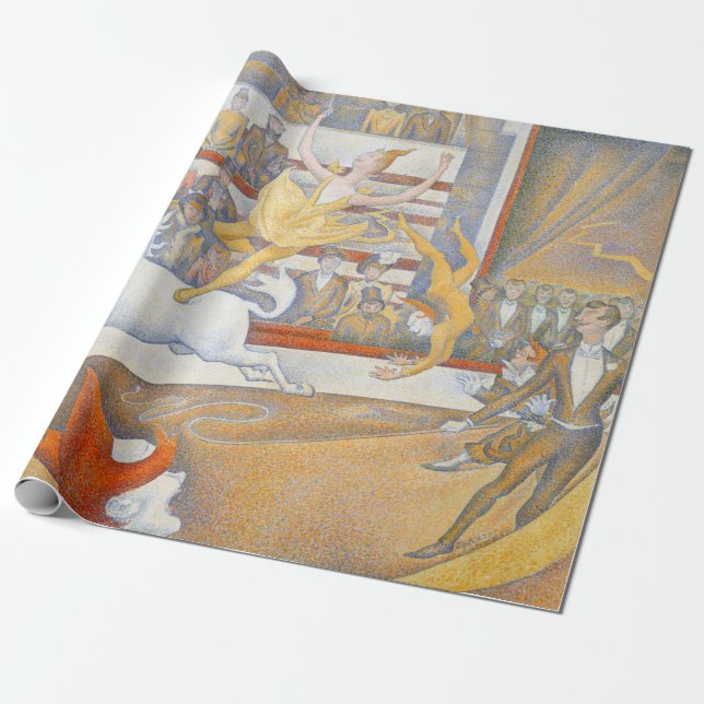 Papel De Regalo El circo de Georges Seurat 1891 (Desenrollado)