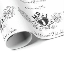 Papel De Regalo El cladagh (negro)