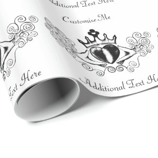 Papel De Regalo El cladagh (negro)