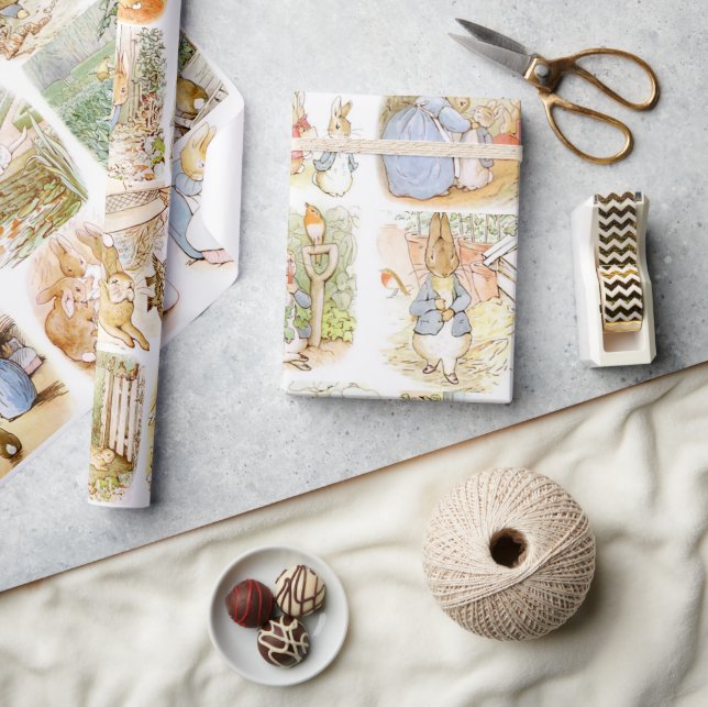 Papel De Regalo El clásico Peter the Rabbit WrapPaper (Artesanía)