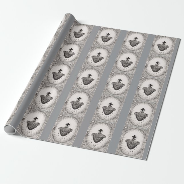 Papel De Regalo El Corazón más sagrado de Jesucristo (Desenrollado)